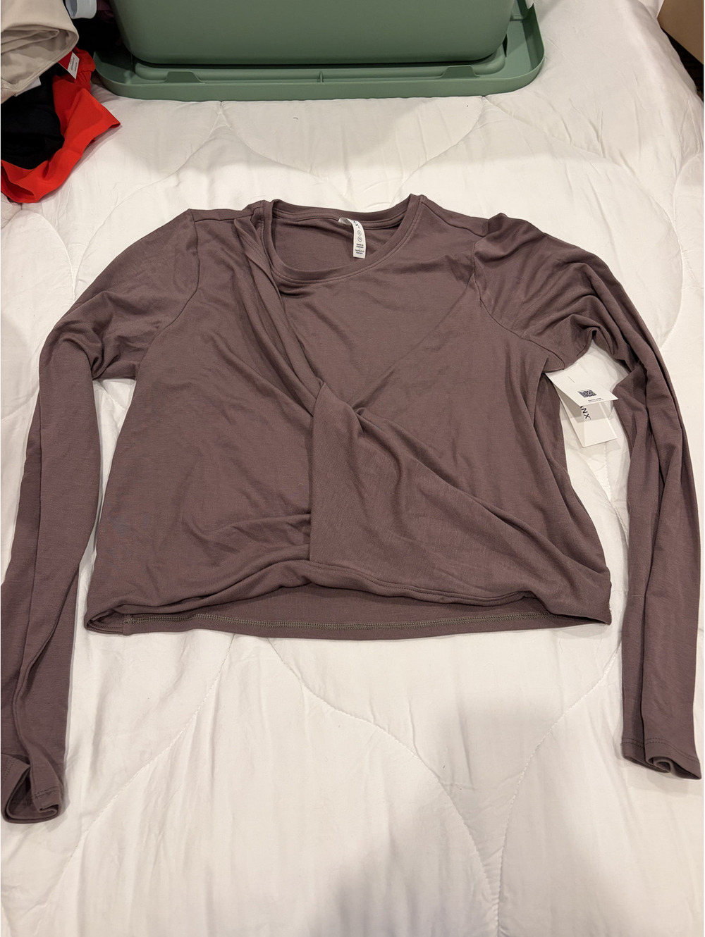 NWT Spanx Better Base Twist and Fold Top size XL in smoke